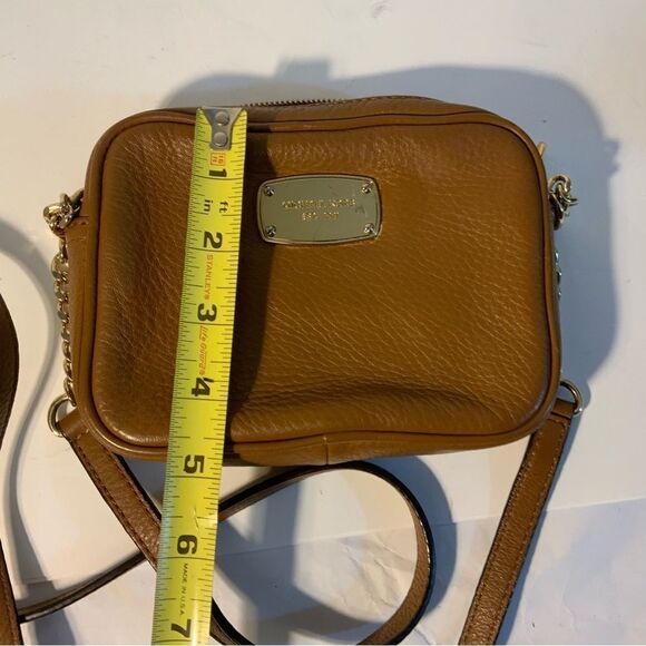 MICHAEL KORS Brown Pebble Leather Mini Crossbody  Bag - Picture 12 of 12